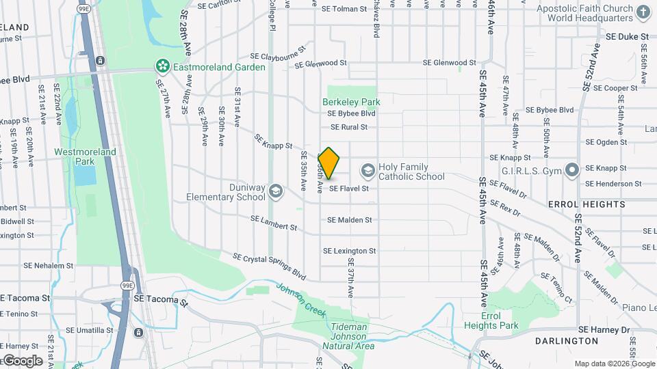 3623 SE Flavel St Map and Location Details