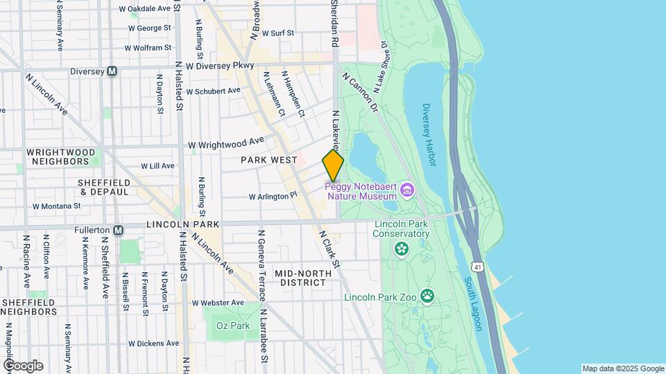 2450 N Lakeview Ave Mapa y Detalles de la Ubicación