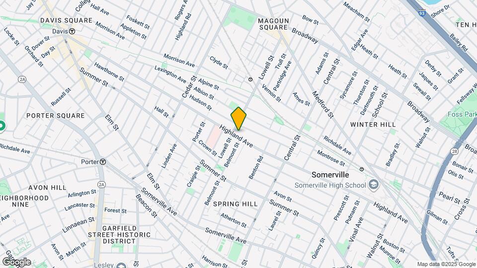 213 Highland Ave, Unit #A Mapa y Detalles de la Ubicación