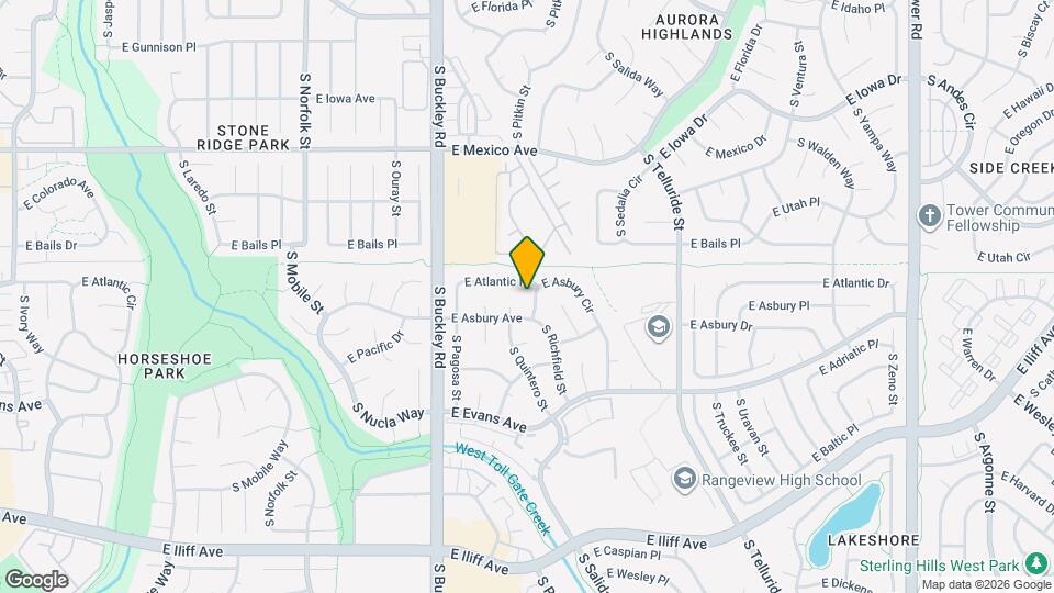 17327 E Asbury Cir Map and Location Details