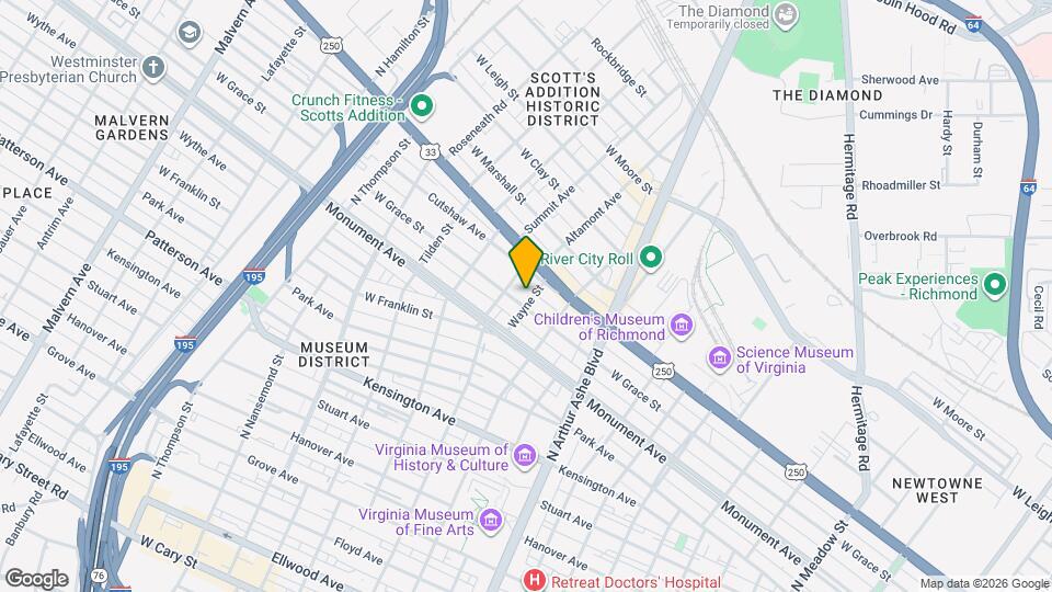 3000 W Grace St Map and Location Details