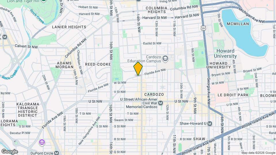1408 Florida Ave NW Map and Location Details