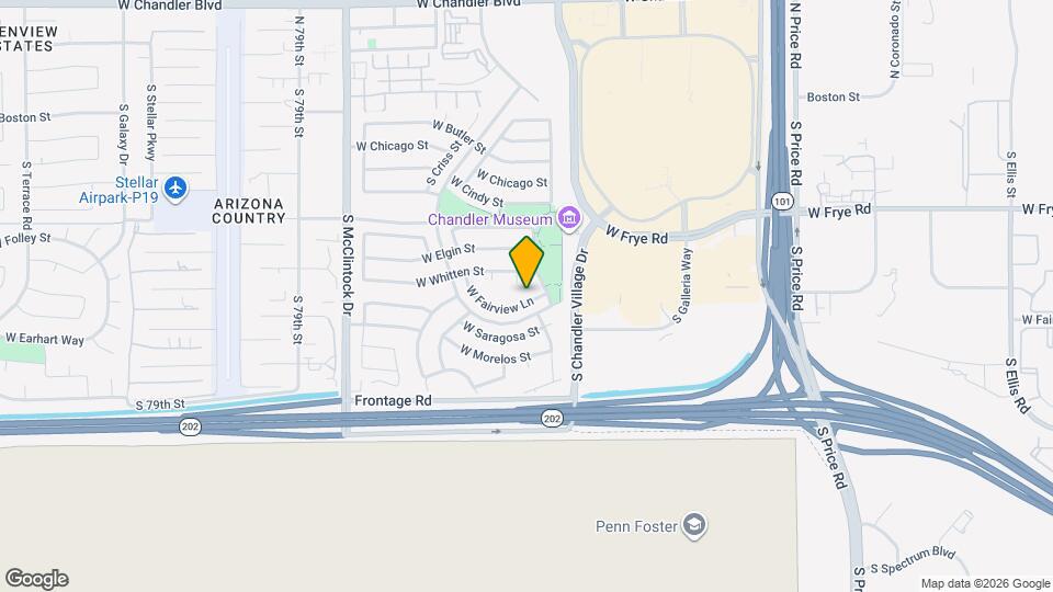 3608 W Fairview Ln Map and Location Details