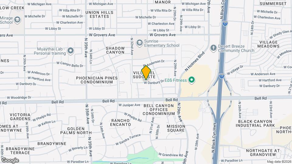 3140 W Danbury Dr Mapa y Detalles de la Ubicación