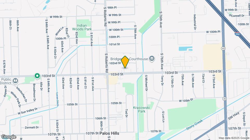 7840 W 103rd St Map and Location Details