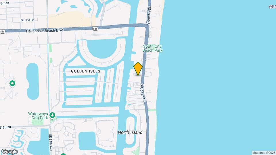 1985 S Ocean Dr, Unit 2E Map and Location Details