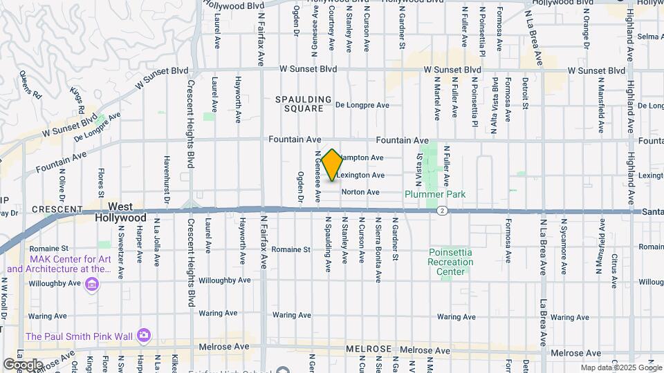 7715 Norton Ave Map and Location Details