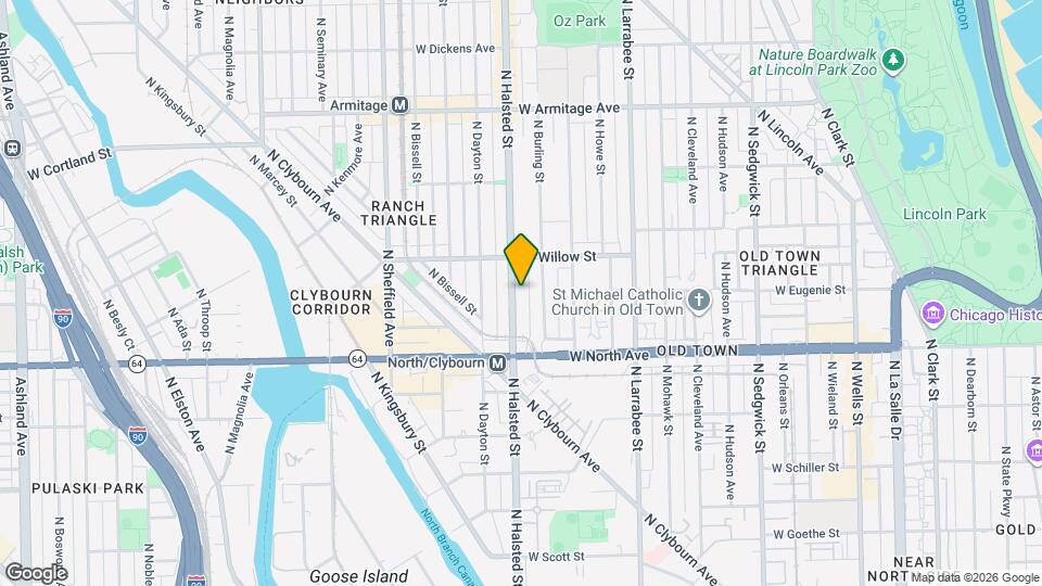 1701 N Halsted St Map and Location Details