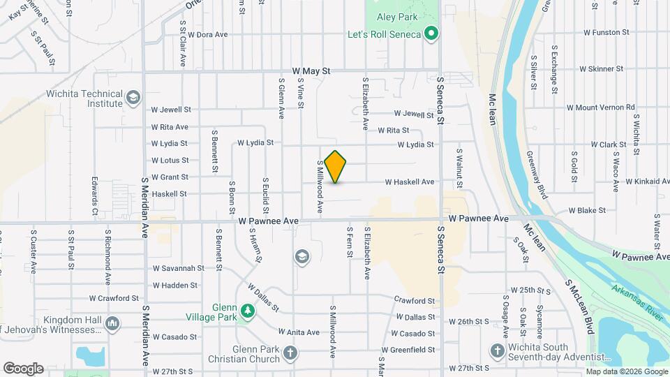 1615 W Haskell St Map and Location Details