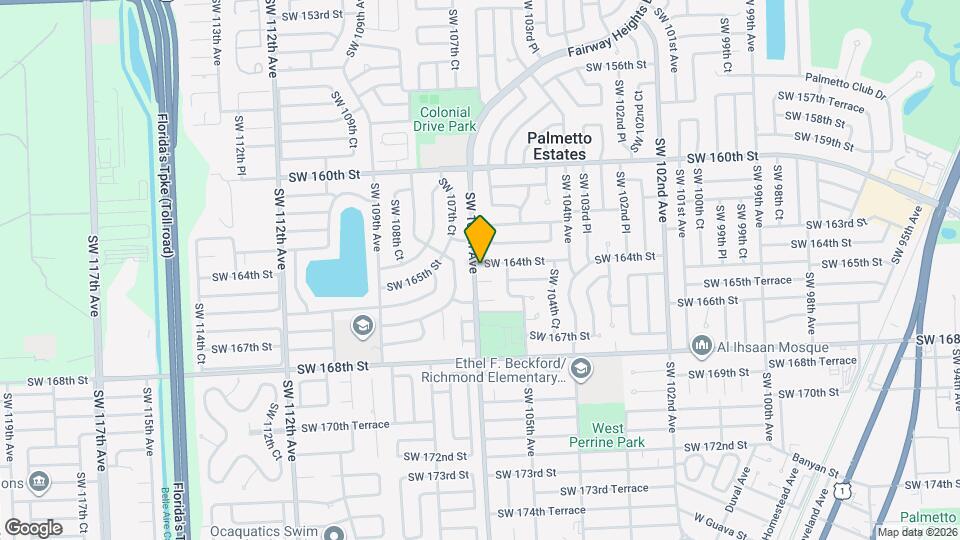 10660 SW 164th St Map and Location Details