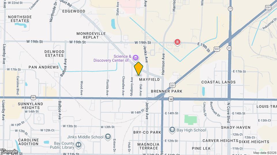 1539 Oak Ave Map and Location Details