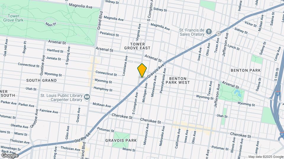 3180 South Compton Avenue Mapa y Detalles de la Ubicación