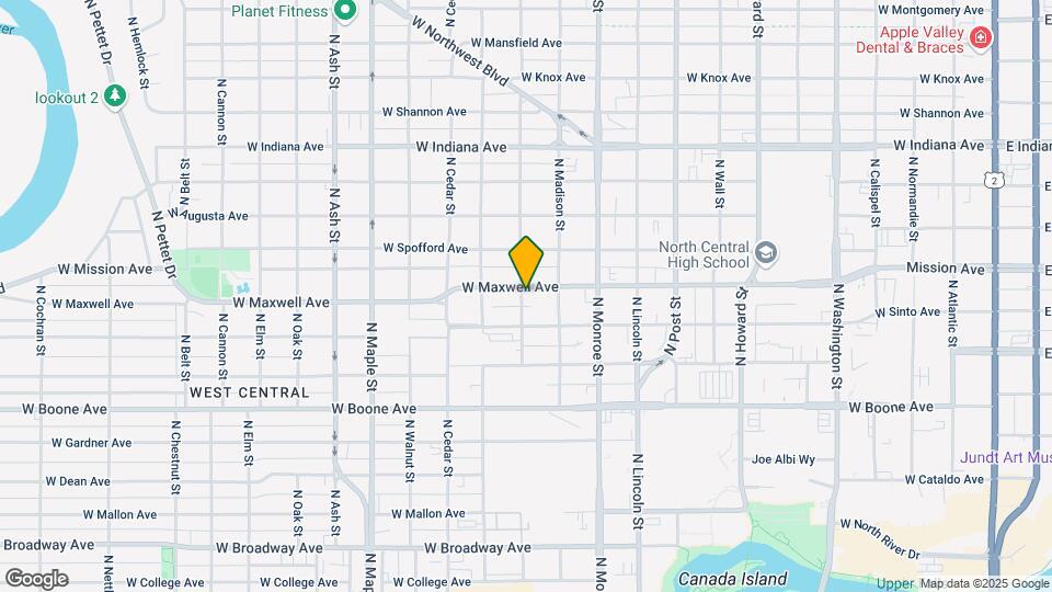 1127 W Maxwell Ave Map and Location Details