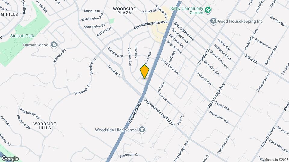 1958 Woodside Rd Map and Location Details