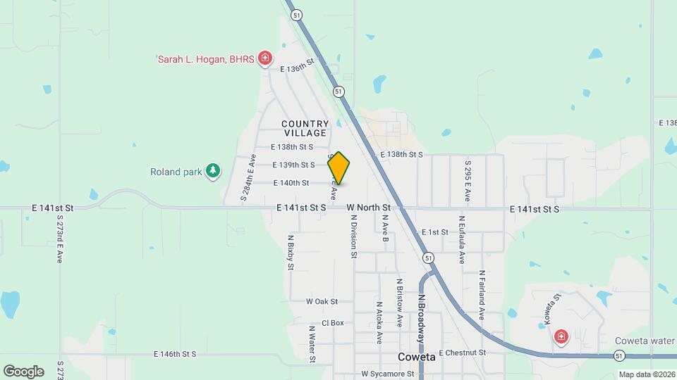 14025 S 287th E Ave Map and Location Details