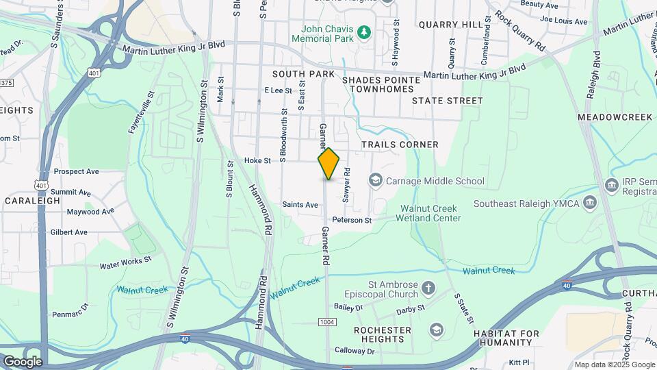 1421 Garner Rd Map and Location Details