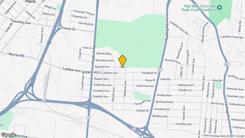 1421 Ryland Ave Mapa y Detalles de la Ubicación