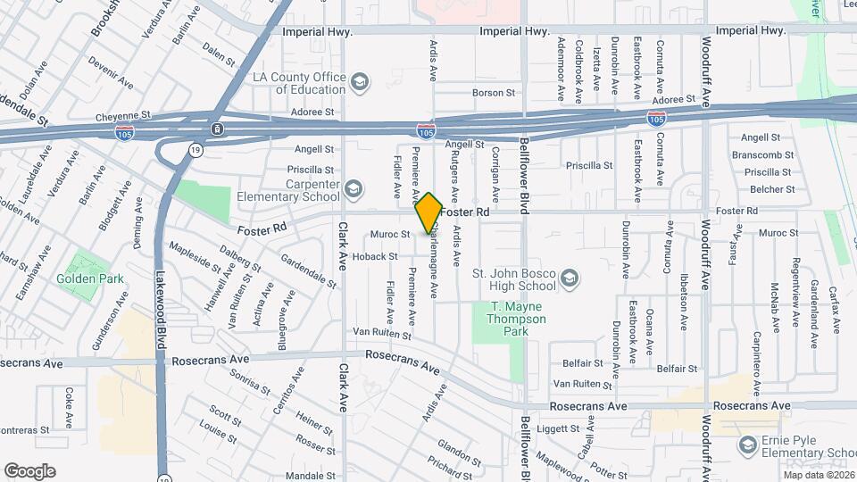 13607 Charlemagne Ave Mapa y Detalles de la Ubicación