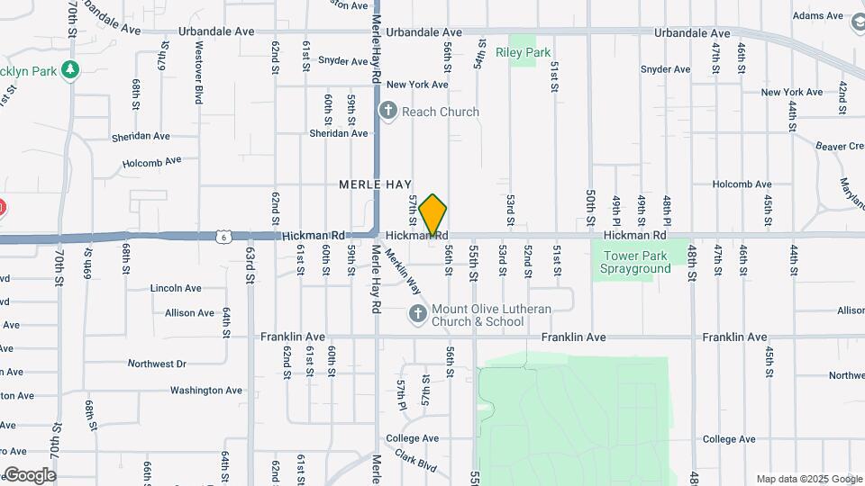 5616 Hickman Rd Mapa y Detalles de la Ubicación