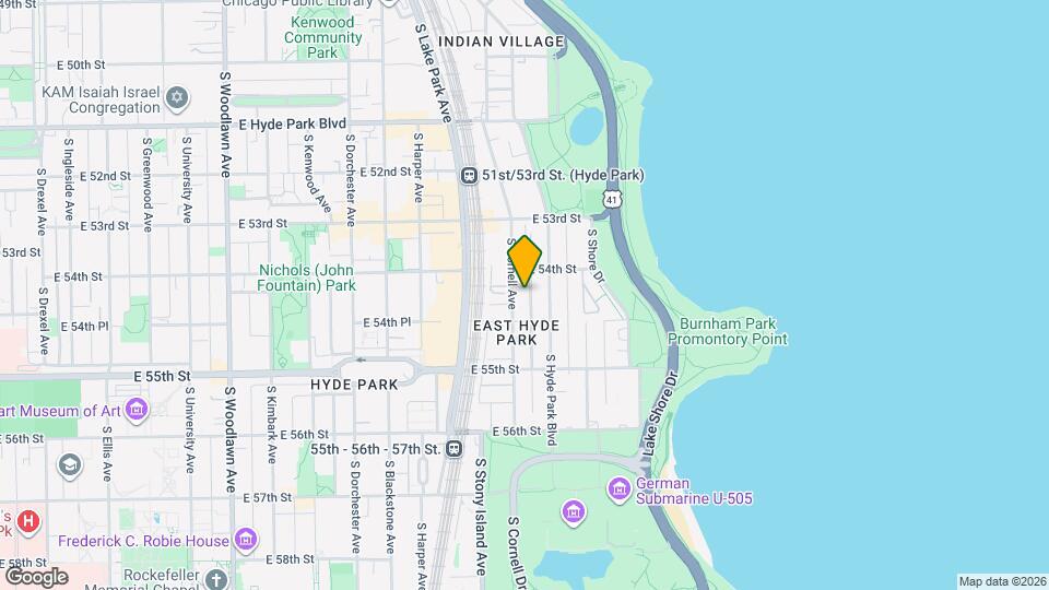 5421 S Cornell Ave Map and Location Details