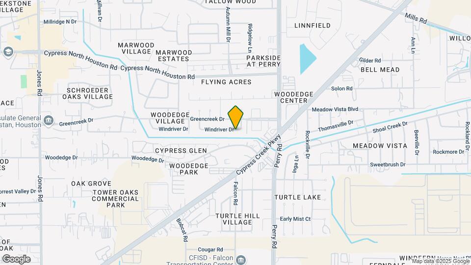 9907 Windriver Dr Map and Location Details