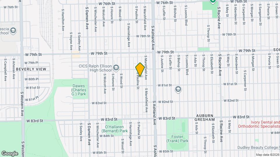8035 S Paulina St Mapa y Detalles de la Ubicación
