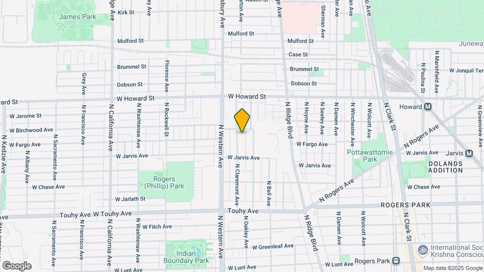 7447 N Claremont Ave-Unit -1 Map and Location Details