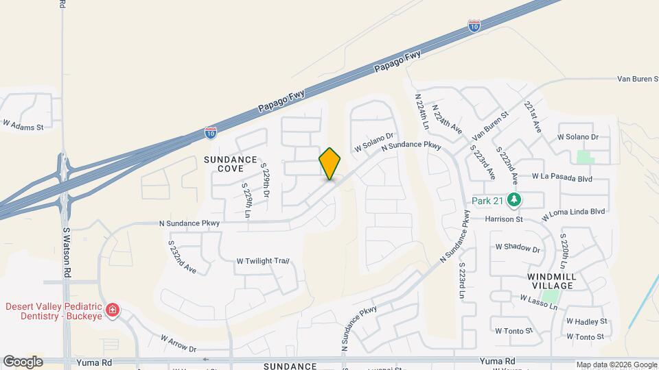 22749 W Morning Glory St Map and Location Details