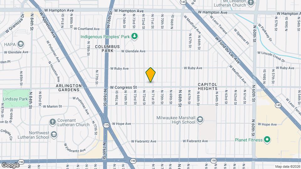 7108 W Congress St Map and Location Details