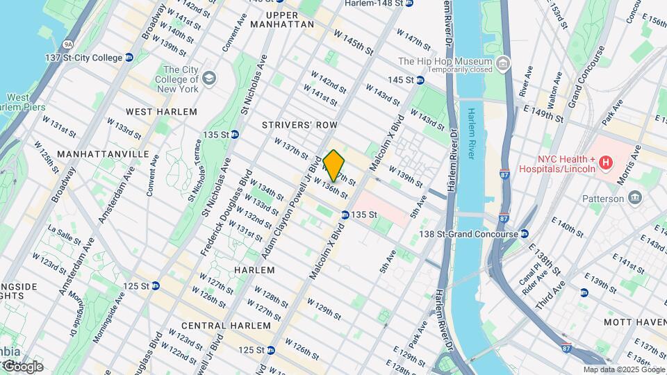 127 W 136th St Map and Location Details