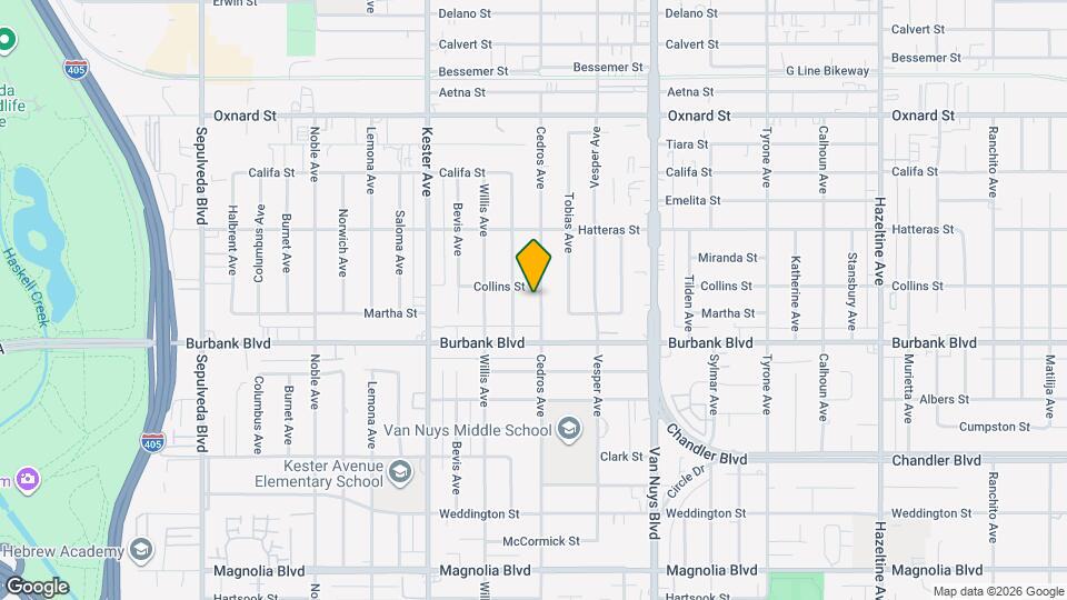 5643 Cedros Ave Map and Location Details