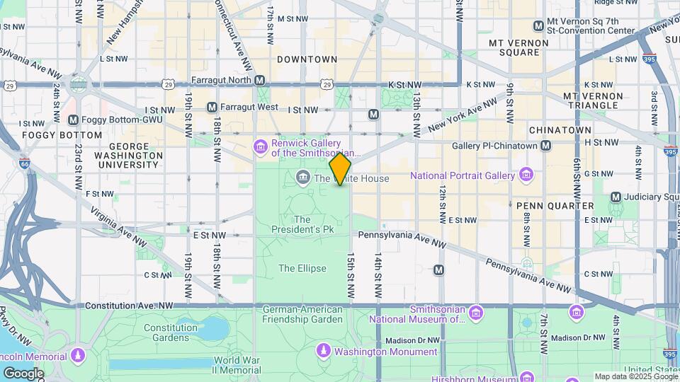 1500 Pennsylvania Ave NW Map and Location Details