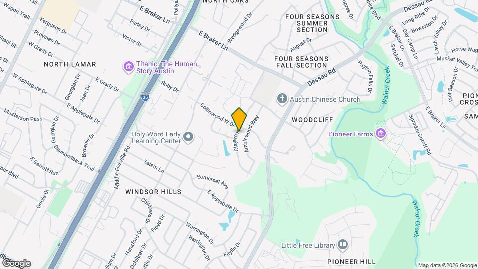 10903 Claywood Dr Map and Location Details