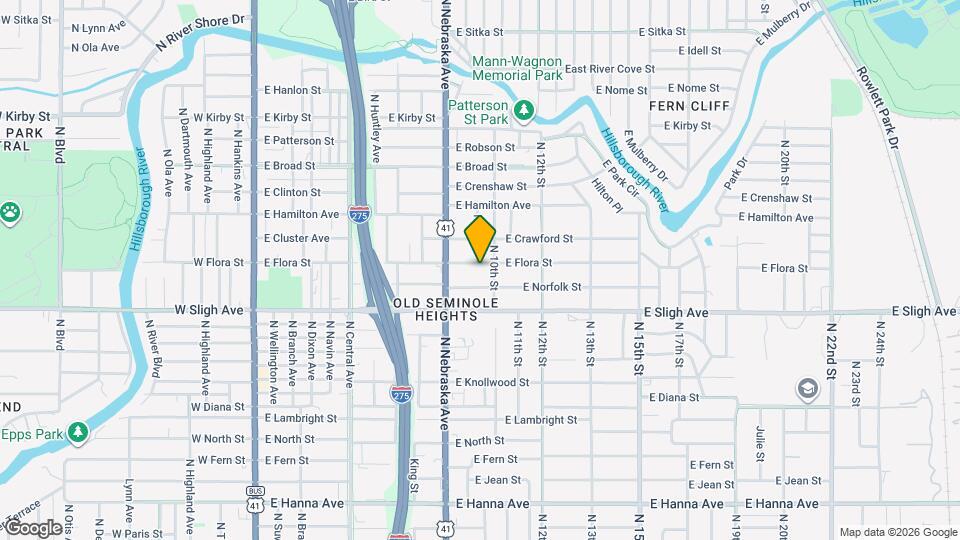 917 E Flora St Map and Location Details