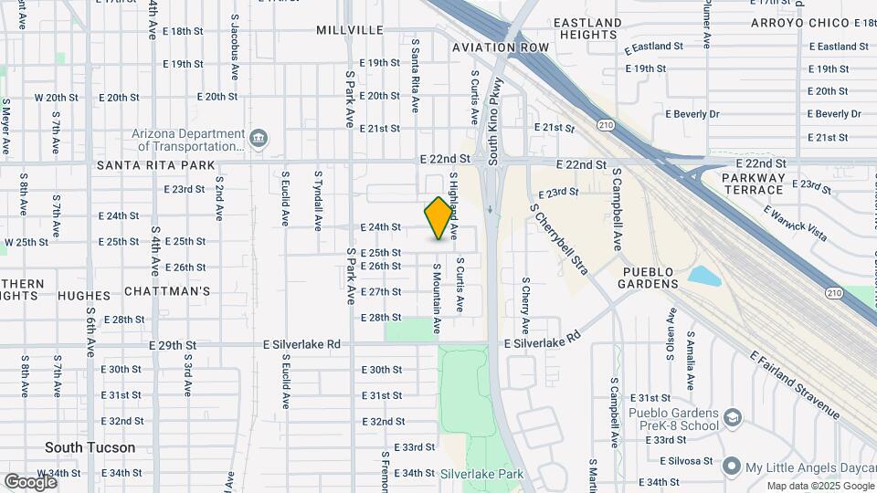 1245 E 25th St Map and Location Details