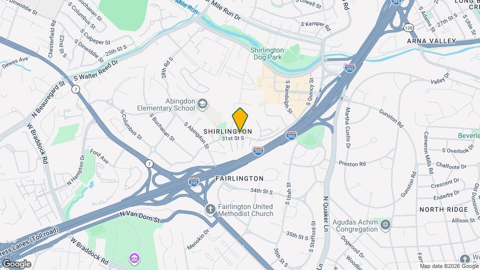 Park Shirlington Mapa y Detalles de la Ubicación
