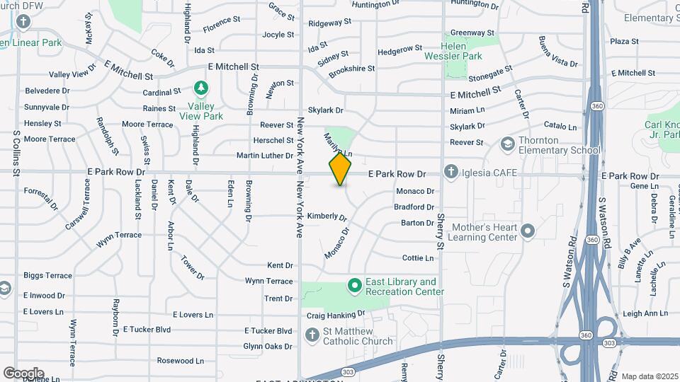 1506 Hillcrest Dr Map and Location Details