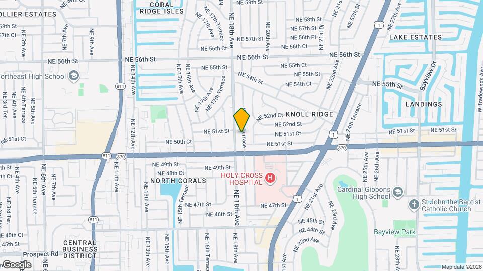 5131 NE 18th Terrace Map and Location Details