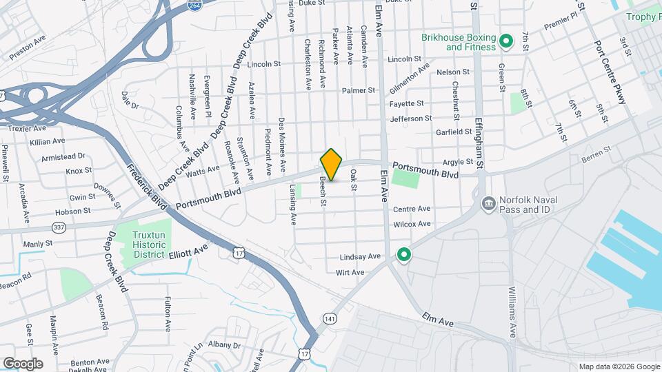 1411 Highland Ave Map and Location Details
