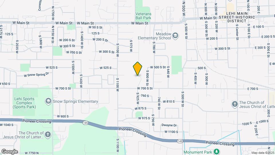 591 S Emerald Ln, Unit Basement ADU Map and Location Details