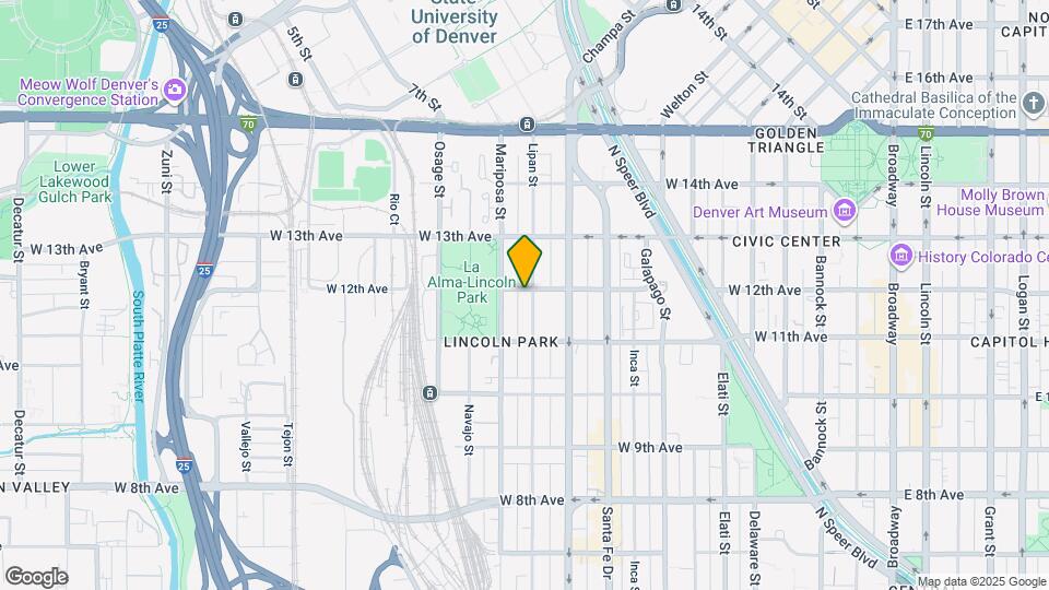 1175 Lipan St Map and Location Details