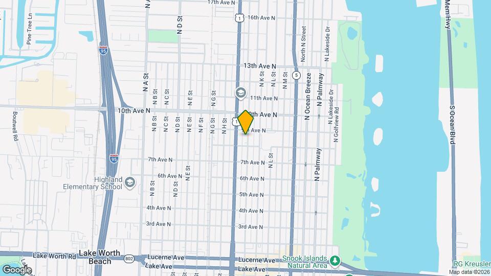 815 N J St Map and Location Details