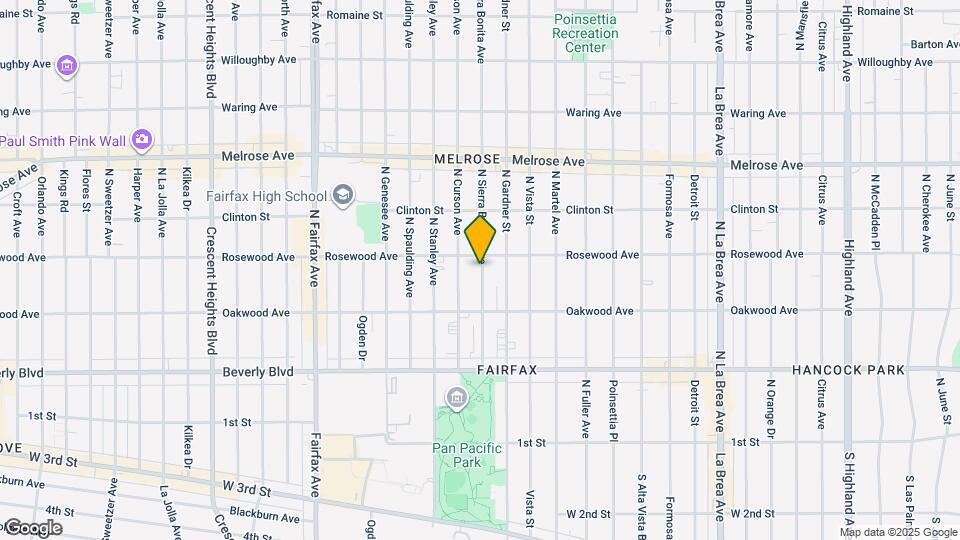 451 N Sierra Bonita Ave Map and Location Details