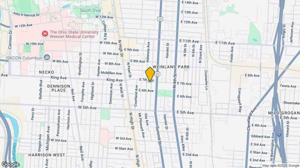 1326 Indianola Ave Mapa y Detalles de la Ubicación