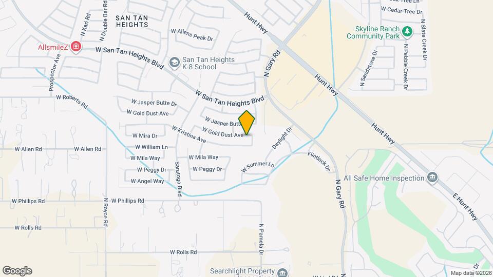 2035 W Gold Dust Ave Map and Location Details