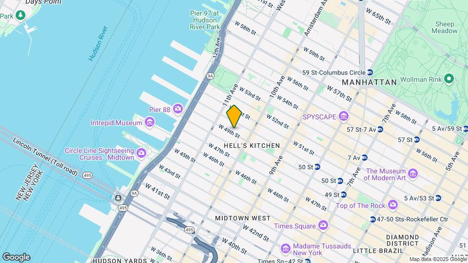 523 W 49th St Map and Location Details