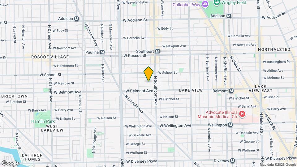 1423 W Melrose St Map and Location Details