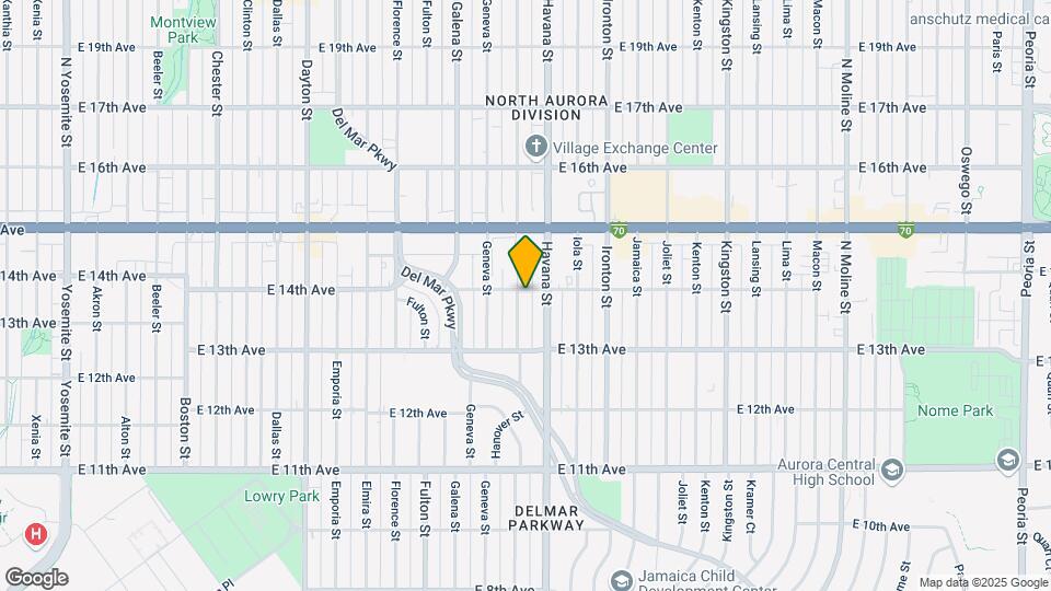 10444 E 14th Ave Map and Location Details