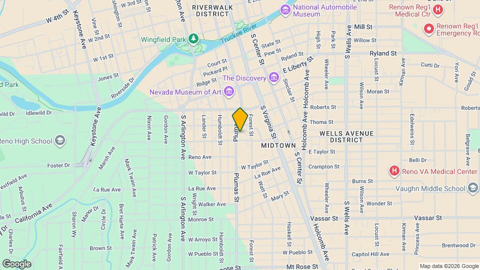 628 Plumas St Map and Location Details
