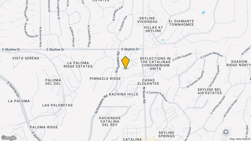 4554 E Camino de Cancun Map and Location Details